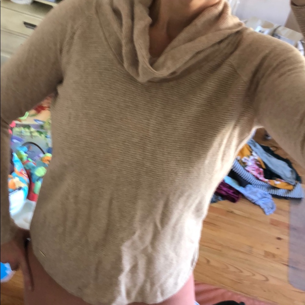 Calvin Klein tan Cowl neck sweater